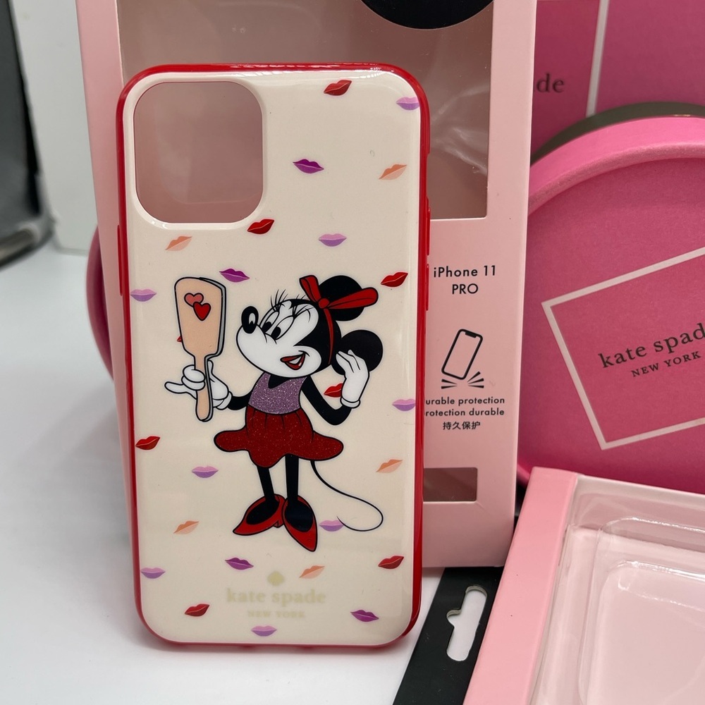 Kate Spade & Disney Minnie Mouse Iphone 11 PRO Case In Box Color Palevelmulti - Picture 14 of 16